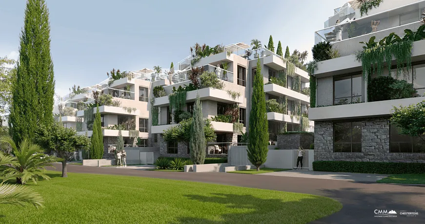 Tivat'ta denize yakın havuzlu yeni lüks kompleks